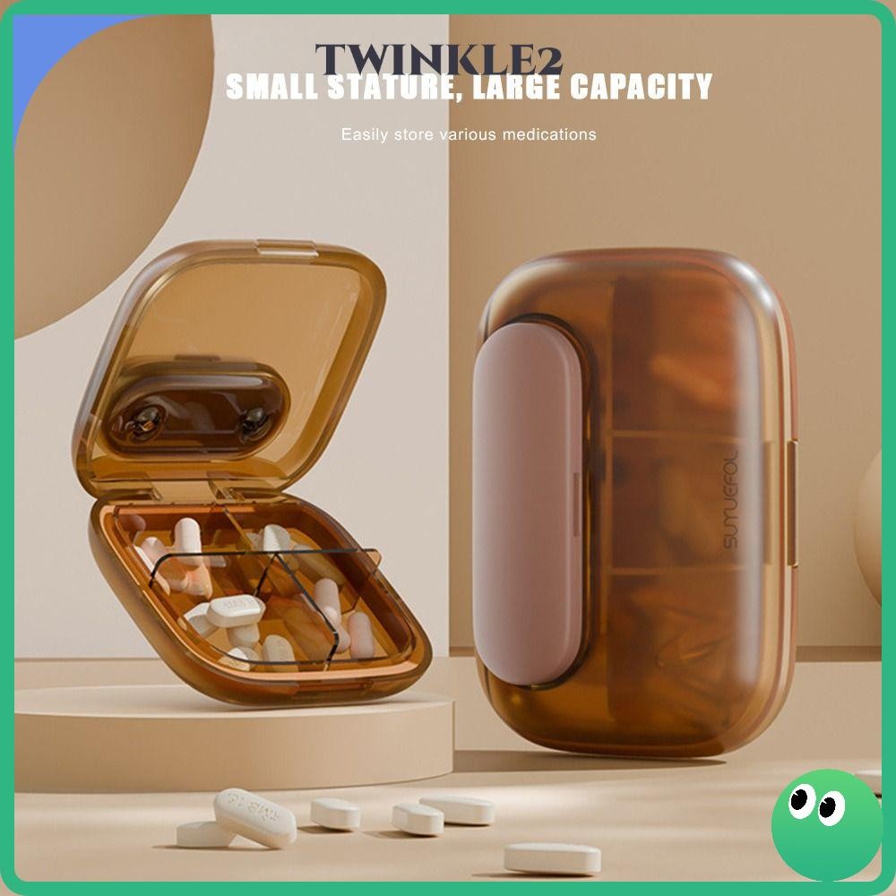 Twinkle ที่เก็บยา, กล่องยาป้องกันความชื้นขนาดเล็ก, แบบพกพา Travel Outdoor Pill Organizer Drugs Organizer Holder