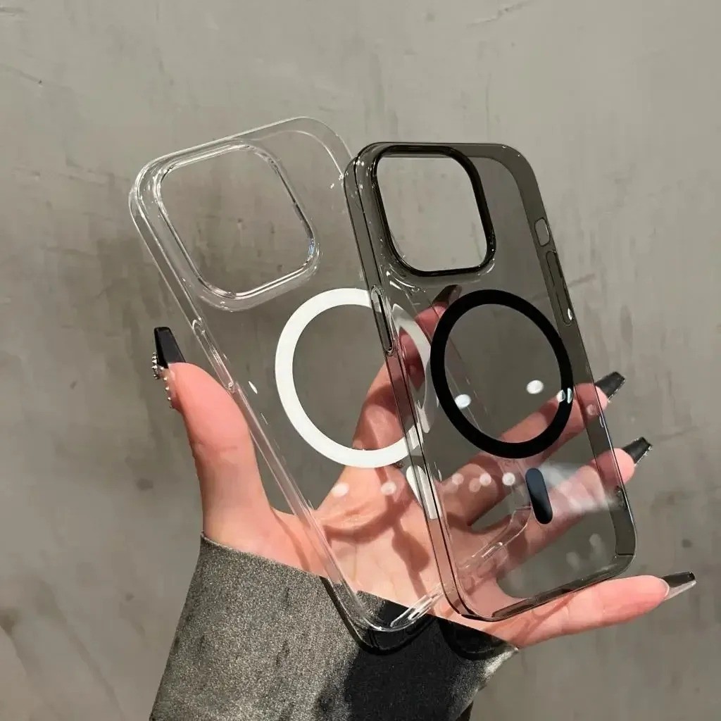เหมาะสําหรับ IPhone 11/12/13/14/15/16 Ultra โปร่งใสบาง PC เคสโทรศัพท์แม่เหล็กเหมาะสําหรับ IPhone 14 ProMax รวมทุกอย่างป้องกันกรณี, ใหม่