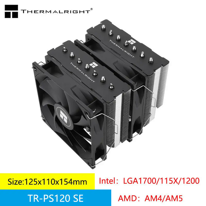 Thermalright PS120 CPU หม้อน้ําระบายความร้อนด้วยอากาศ 7 ท่อความร้อนต้านแรงโน้มถ่วง dual towers และพั