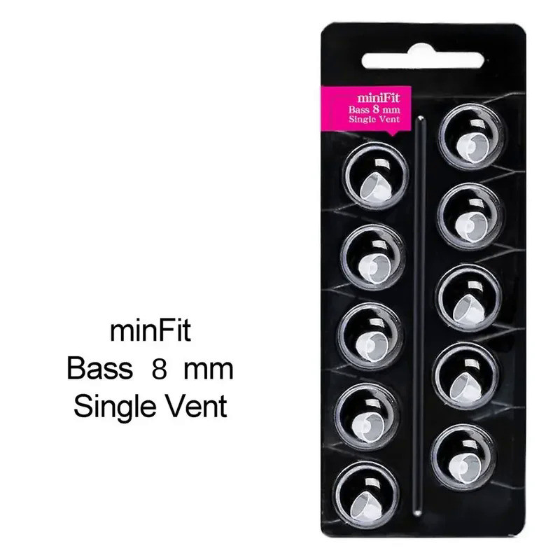 Hearing Aid Domes for Oticon Minifit Bass 8mm Single Vent 3 Packs(30 Domes) , Universal Domes for Ot