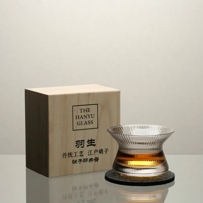 Spin Whisky Glass Japanese Edo Kiriko Crystal Wine Glasses Gift Limited HANYU Cup XO Chivas Whiskey 