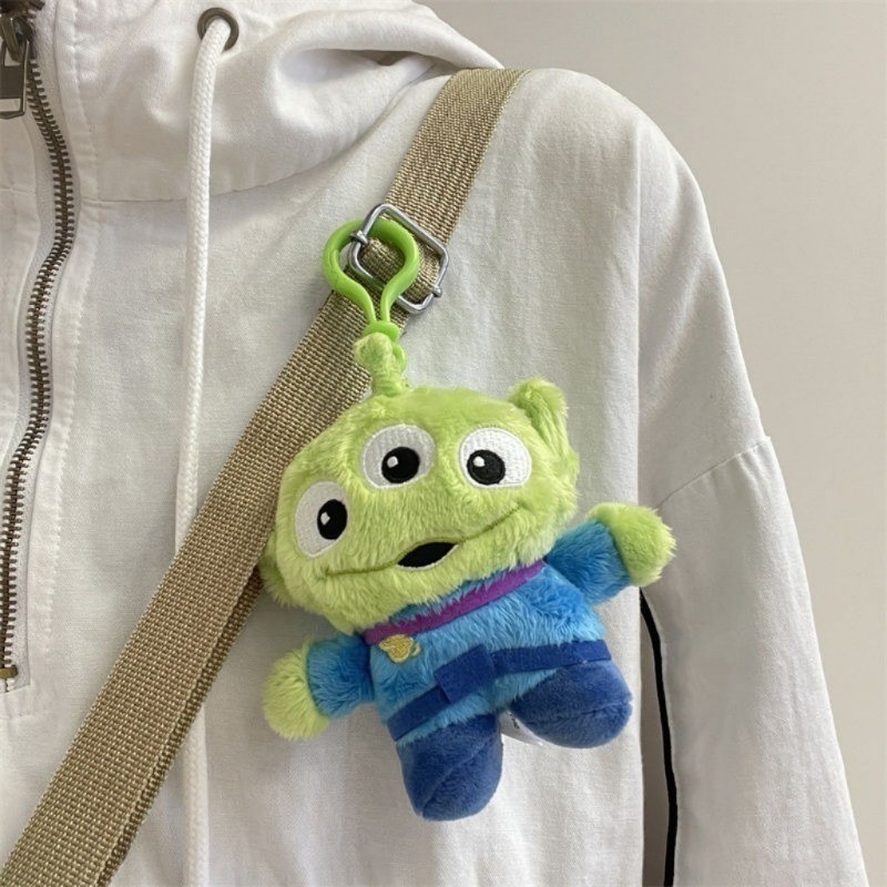ของเล่นตุ๊กตาอะนิเมะทอยสตอรี่สามตาคนต่างด้าวตุ๊กตาพวงกุญแจกระเป๋าเป้สะพายหลังจี้เด็กของขวัญวันเกิด