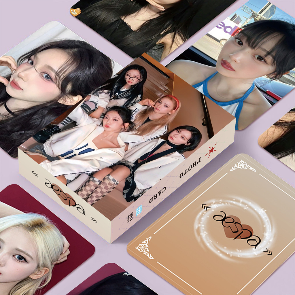 50-124 ชิ้น/กล่อง AESPA Holographic Photocards SUPER BEING HOT MESS Armageddon 1st อัลบั้ม Supernova เลเซอร์โฮโลแกรม Lomo การ์ด KARINA NING ฤดูหนาว GISELLE SOLO Kpop โปสการ์ด