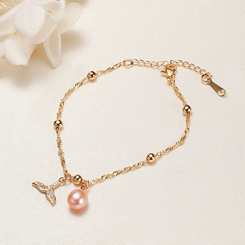 ราคาขายส่ง สร้อยข้อมือมุกน้ําจืดธรรมชาติสําหรับผู้หญิง ราคา ถูกที่สุด ดีลบีเคเค แกลเลอรีภาพที่ 5