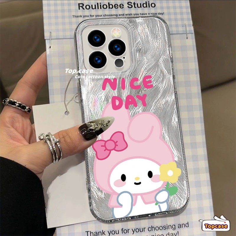 สําหรับredmi 14C 13C A1 12C 10C 10 12 9A 9C K60 หมายเหตุ 13 12 11 11s 10 10s Pro 4G Xiaomi Poco X6 F6 Pro 5Gน่ารักการ์ตูนMelody Silver Featherเคสโทรศัพท์นุ่ม