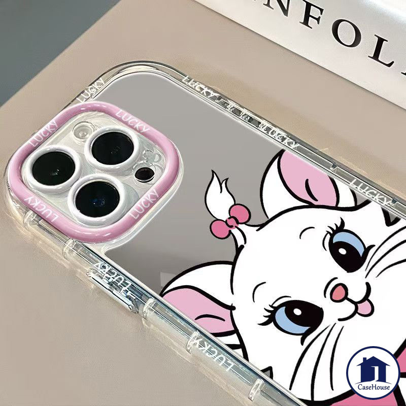 เคสกระจกลายแมวมารีสุดน่ารัก เข้ากันได้กับ IPhone XR 15 11 14 13 12 Pro Max 7 8 Plus X 14PlusXS Max 14 12 15 Pro SE 2020