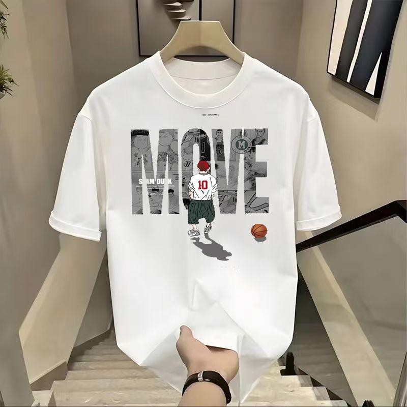 เสื้อยืดคอกลมผ้าฝ้ายสไตล์ใหม่ เสื้อผ้าบุรุษและสตรียอดนิยมผ้าไหม เสื้อยืดผ้าไหมแขนสั้น unisex แฟชั่น ผ้าสำลี Man ผู้ชาย