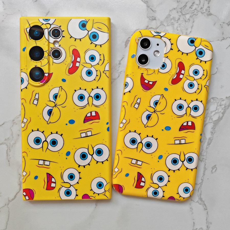 เคส OPPO A38 A18 A79 A77 A78 A98 A54 A58 A76 A36 A96 A74 A57 2022 A95 A94 A92 A15 A15S A16K A3S A12E A5S A12 A7 A31 A53 A53S A33 A9 A5 2020 F9 F11 4G 5G นุ่มเคส SpongeBob น่ารัก