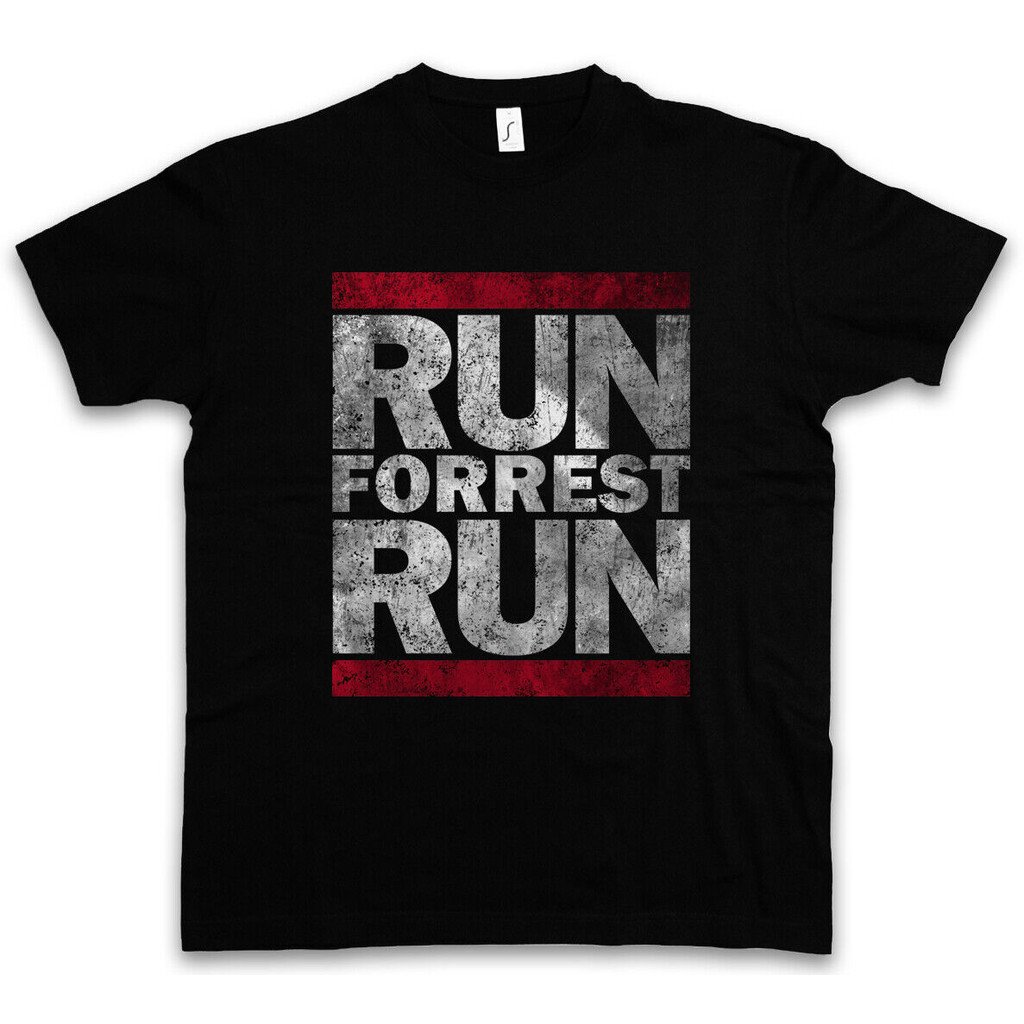 Run Forrest Run เสื้อยืด Run Fun เสื้อ Dmc วิ่ง Forrest Running Gump คําคมภาพยนตร์