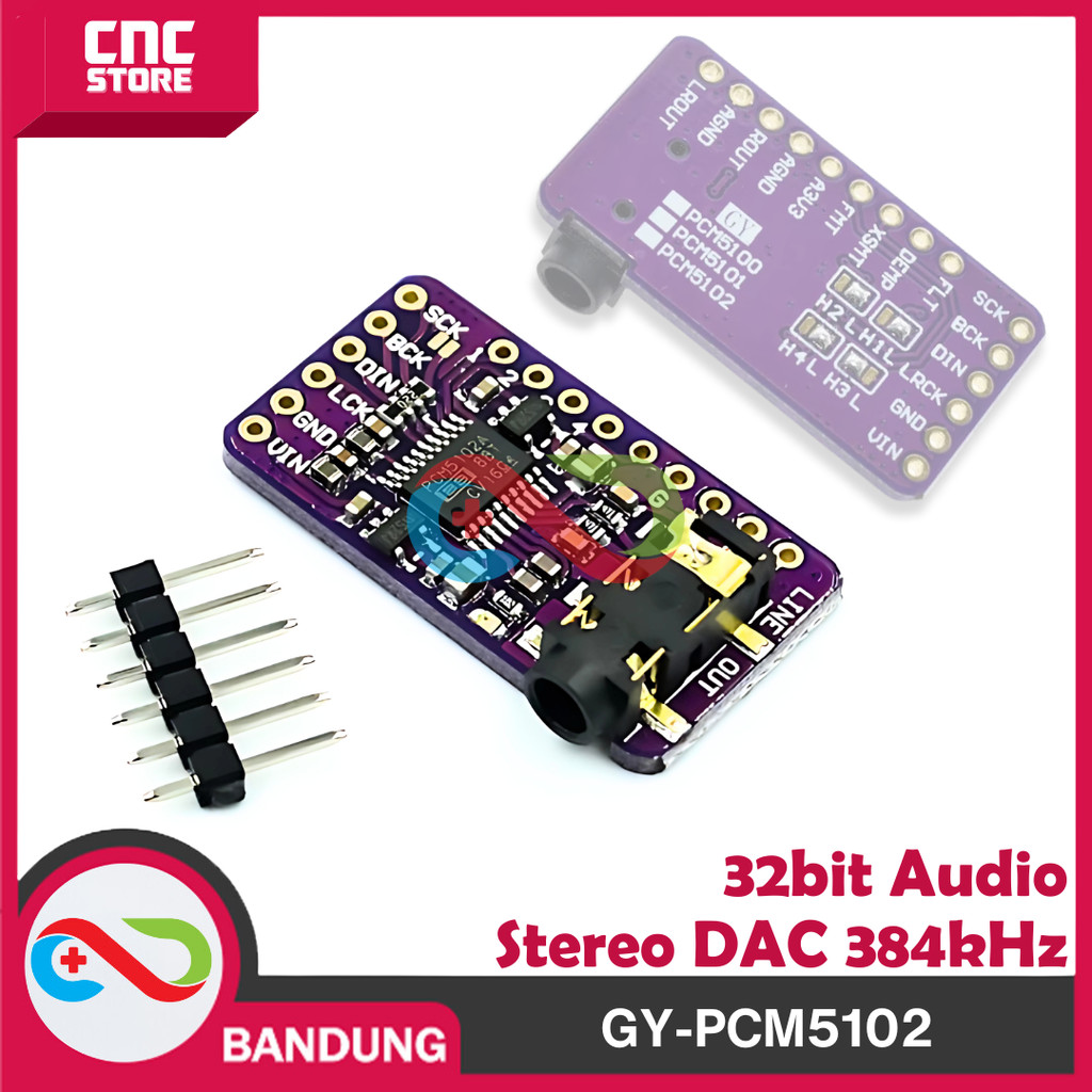 GY-PCM5102 32BIT AUDIO STEREO DAC 384KHZ I2S INTERFACE MODULE