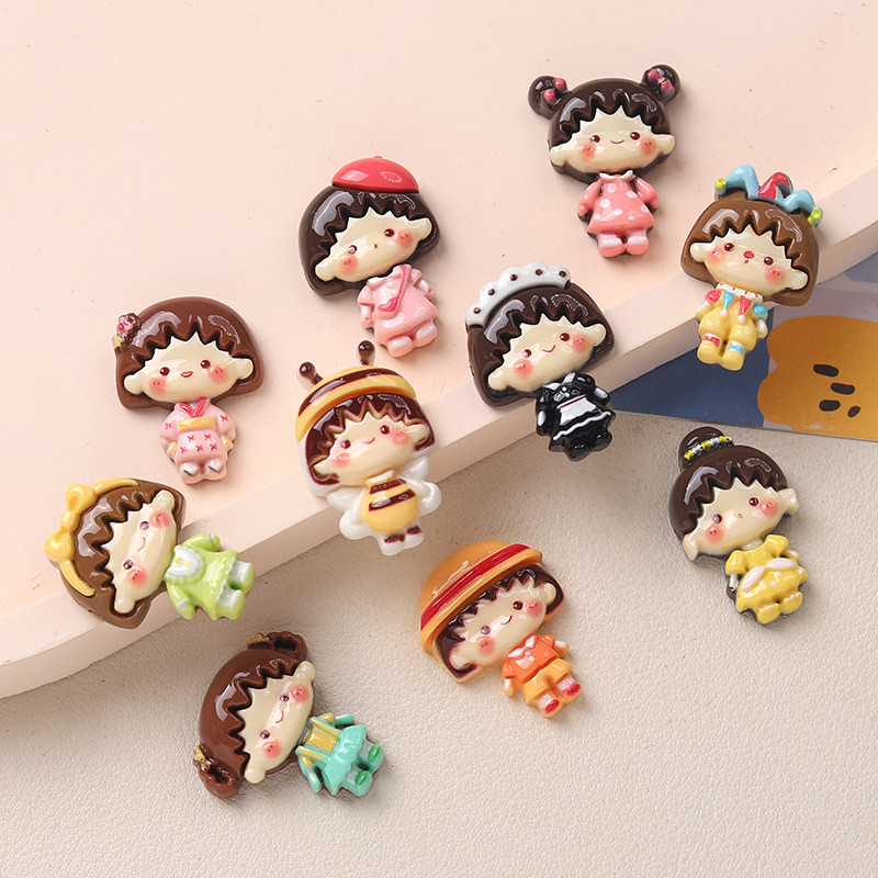 10ชิ้นน่ารักคอสเพลย์การ์ตูนเชอร์รี่สาวเรซิ่นเสน่ห์สําหรับ ทําเอง (7-278)