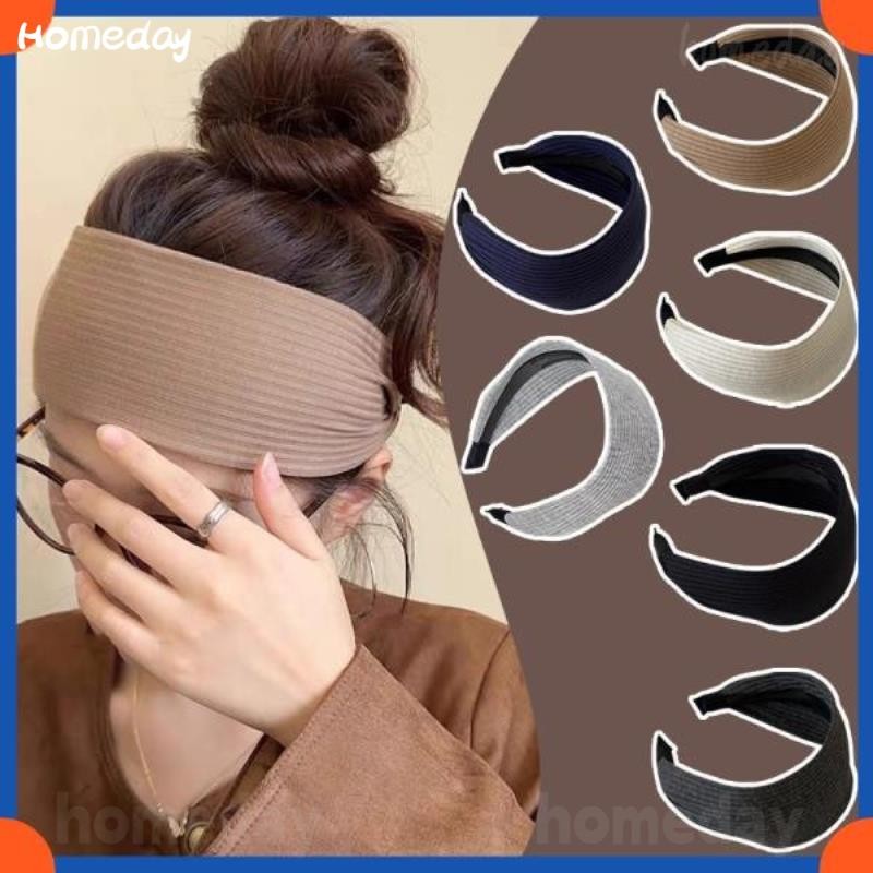 ฤดูใบไม้ร่วงสไตล์ใหม่ Retro ถักแถบคาดศีรษะสาวผม Seam High Skull Top Anti-slip แถบคาดศีรษะ Headwear