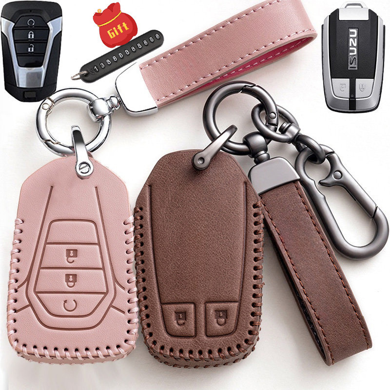 【พร้อมส่ง】หนัง เคสกุญแจ สําหรับ เคสกุญแจรีโมตรถยนต์ ISUZU X Series X-Series V-Cross Dmax Mux D-max MU-X 3.0 Mux 3 ปุ่ม 4 ปุ่ม ISUZU Dmax Smartkey