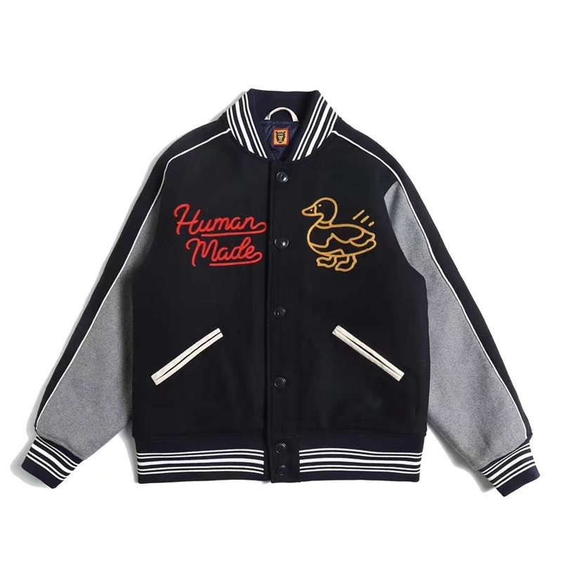 แจ็คเก็ตแฟชั่นสำหรับทั้งผู้ชายและผู้หญิง แบบว่างกลางแจ้ง กับสเวตเตอร์แขนยาวลายเบสบอล