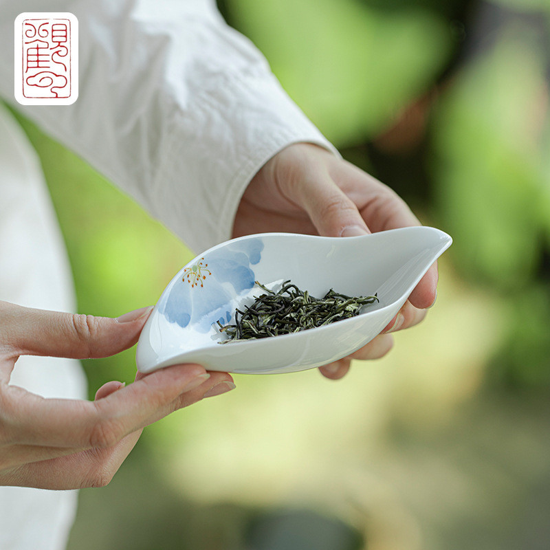 ชามือวาดบริสุทธิ์ Ze Handmade เซรามิคชา Lotus ชาในครัวเรือน Appreciation Awakening ชาแยก Kung Fu พิธ