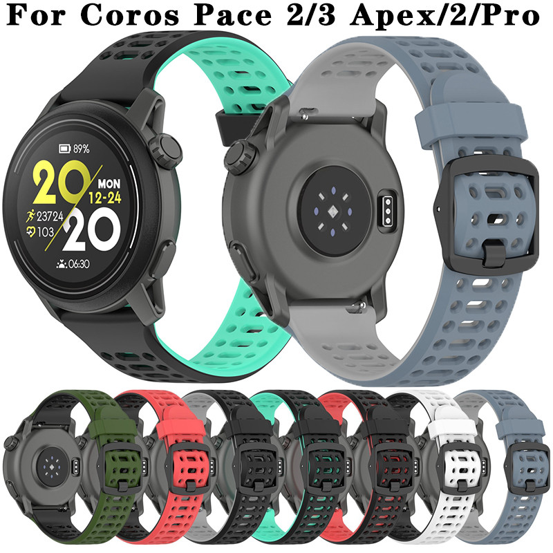 20มม. 22มม. ซิลิโคนสำหรับ coros Pace 2 3นาฬิกา APEX 2 Pro 42มม. 46มม. สมาร์ทกีฬา Pace2สายรัดข้อมือสร้อยข้อมือ