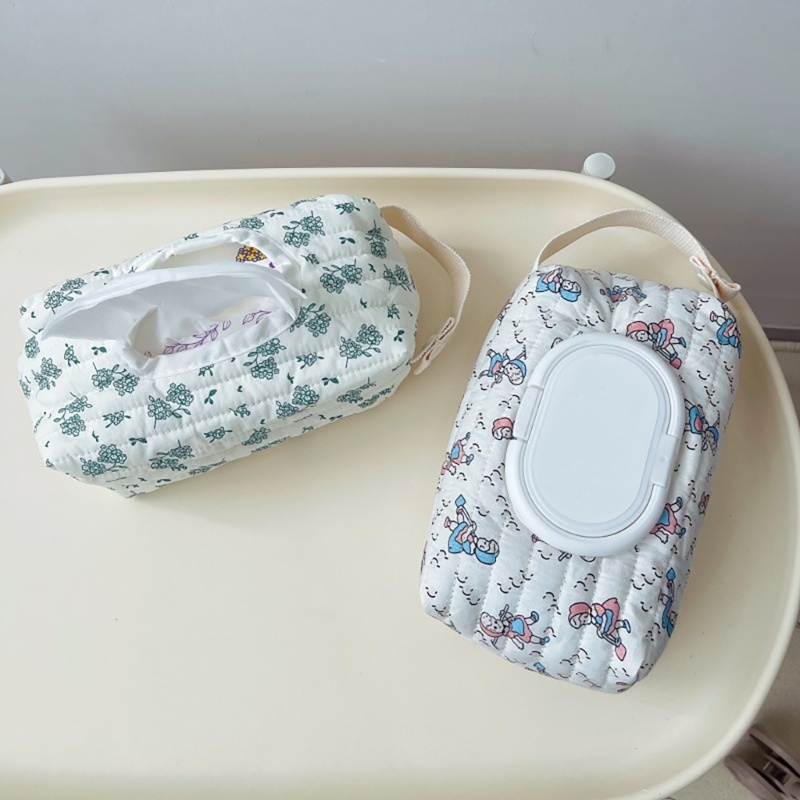 Zzz Baby Wipes Dispenser Quilted Holder Case พิมพ์ลายกล่อง