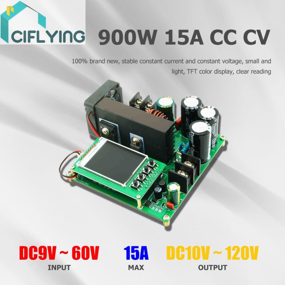 900w 15A CC CV Digital DC 8-60V ถึง 10-120V Step Up Converter Boost โมดูลบอร์ด [Ciflying.th]