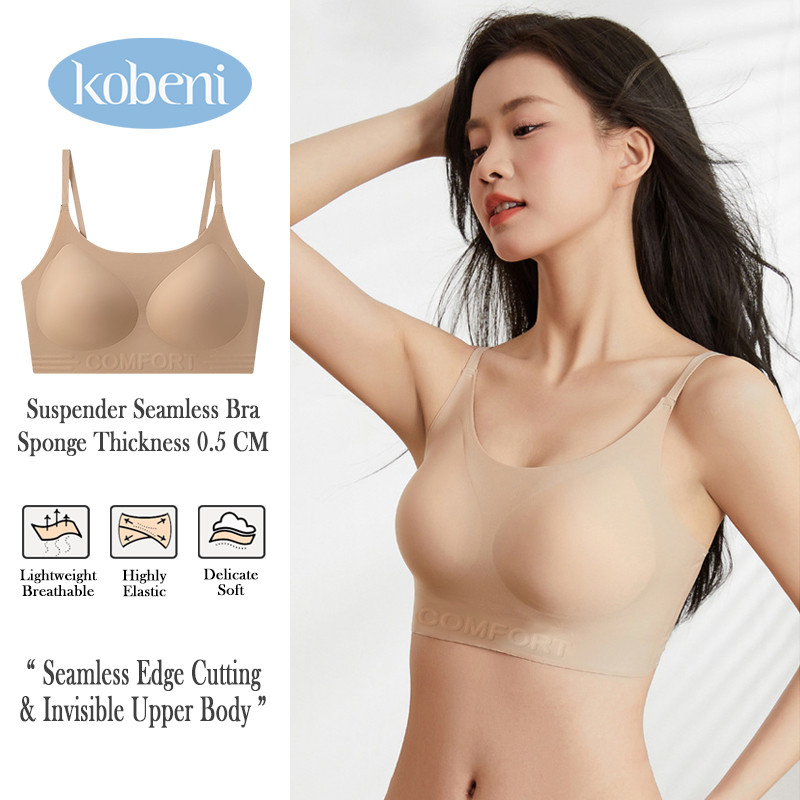 ⭐KOBENI⭐เสื้อใน Bra เจลลี่บรา บราไร้ขอบ ไร้โครง กระชับยกอกชิด ใส่สบาย อ่อนนุ่ม ผ้าไหมน้ำแข็งเย็นและไ