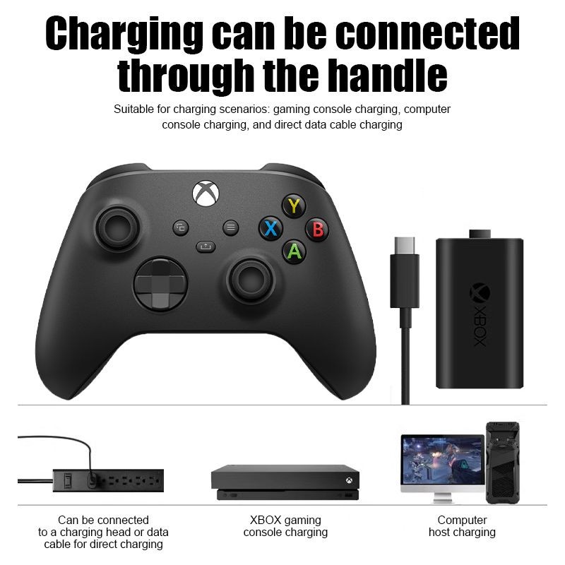 (aknde)แบตเตอรี่จอย Xbox Series X + สาย USB-C Cable (Battery for Xbox Series X Controller)