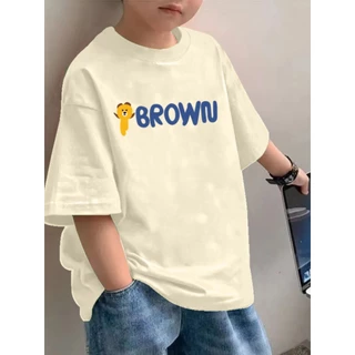 (จัดส่งตลอด 24 ชั่วโมง)เสื้อยืดแขนสั้นสำหรับเด็กชายผ้าฝ้ายฤดูใบไม้ผลิฤดูร้อน 2024 ผลิตจากผ้าคอตตอนกลางฤดูร้อนเสื้อยื