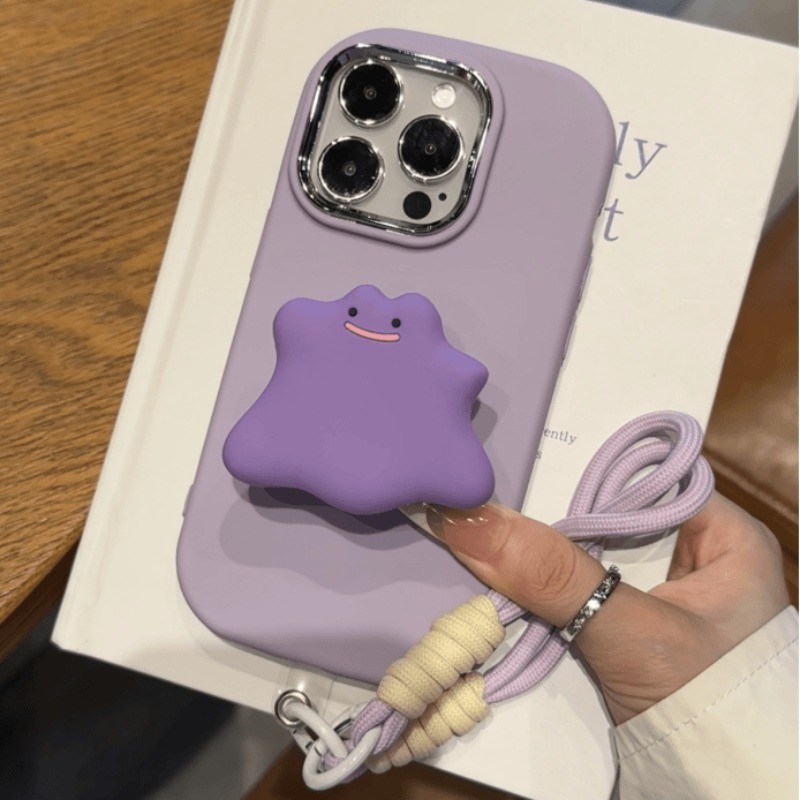 สําหรับiphone 16 15 14 13 12 11 Pro Max X XR Max 7 8 Plusการ์ตูนน่ารักLittle Monsterสายรัดข้อมือเชือกแขวนโทรศัพท์มือถือSoft shell