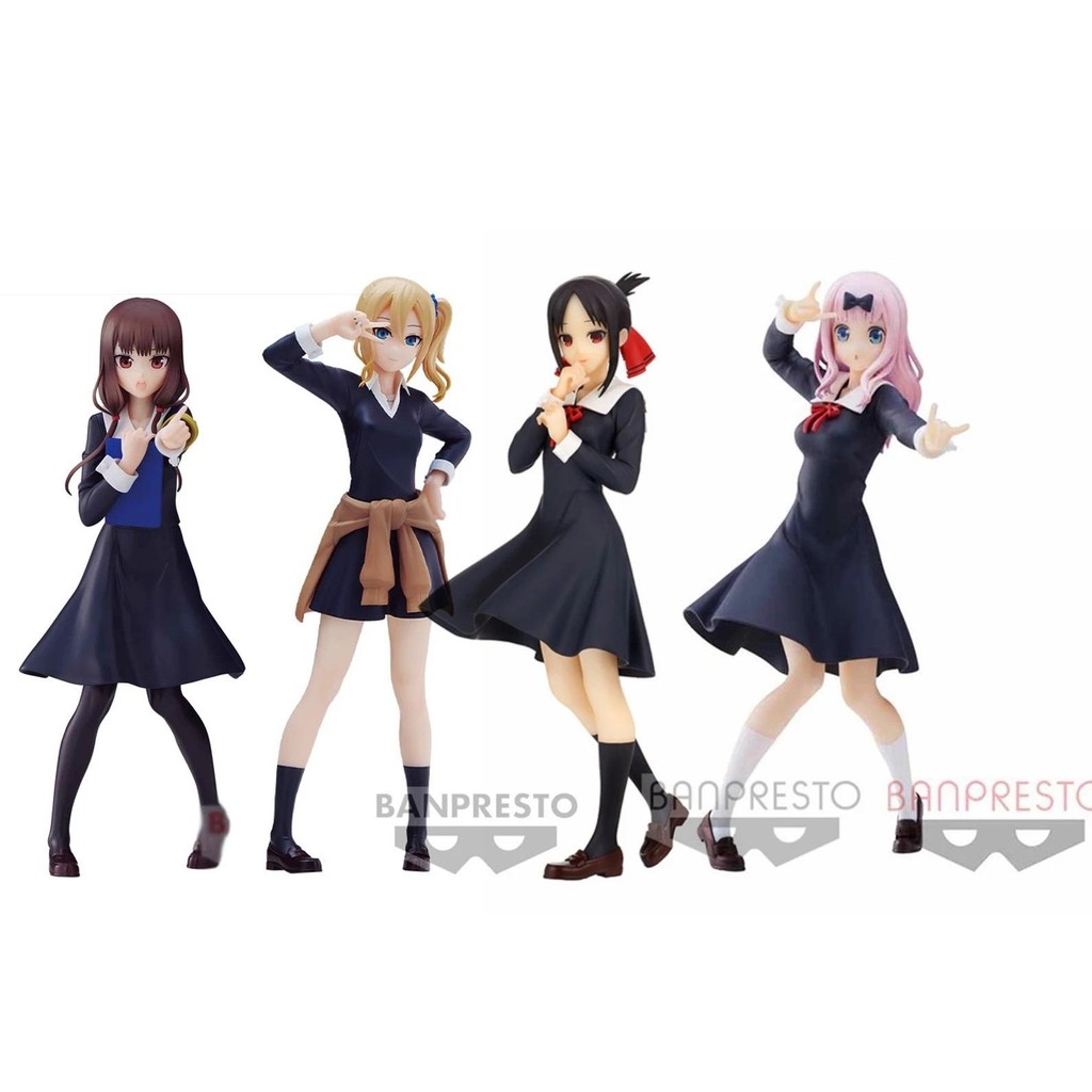 Banpresto Kaguya Sama Love is War Fujiwara Chika Shinomiya Kaguya Hayasaka Ai Kyunties Action Figure