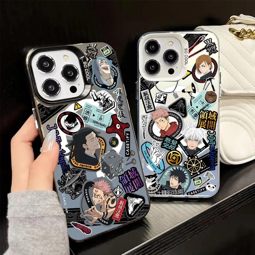 อะนิเมะ Jujutsu Kaisen เคสโทรศัพท์สําหรับ Xiaomi Mi 14T Pro 13T POCO C65 Redmi หมายเหตุ 12 4G 8 Pro Redmi 13C 5G 14C 10C 12C 9A 9 ปลอก Gojo Satoru กันกระแทกเลเซอร์ IMD