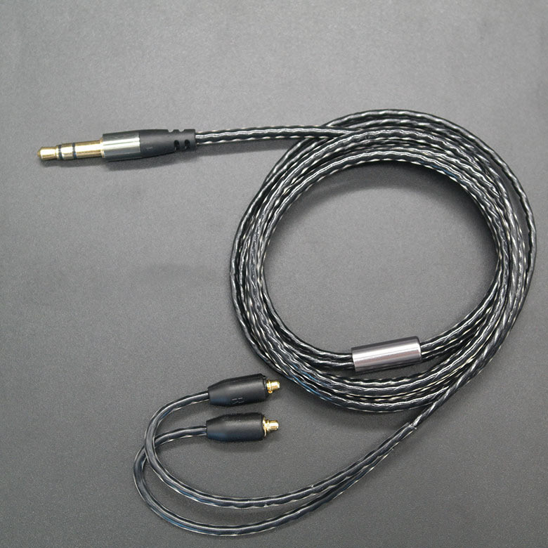 MMCX เปลี่ยนสายสัญญาณเสียงสําหรับ Shure SE215 SE425 SE535 SE846 UE900 สําหรับ Westone หูฟังสีดําสีฟ้