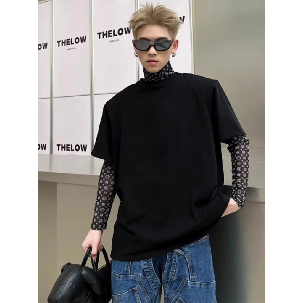 Light Luxury Short-Sleeved Profile Short-Sleeved Mens Summer High-End t @