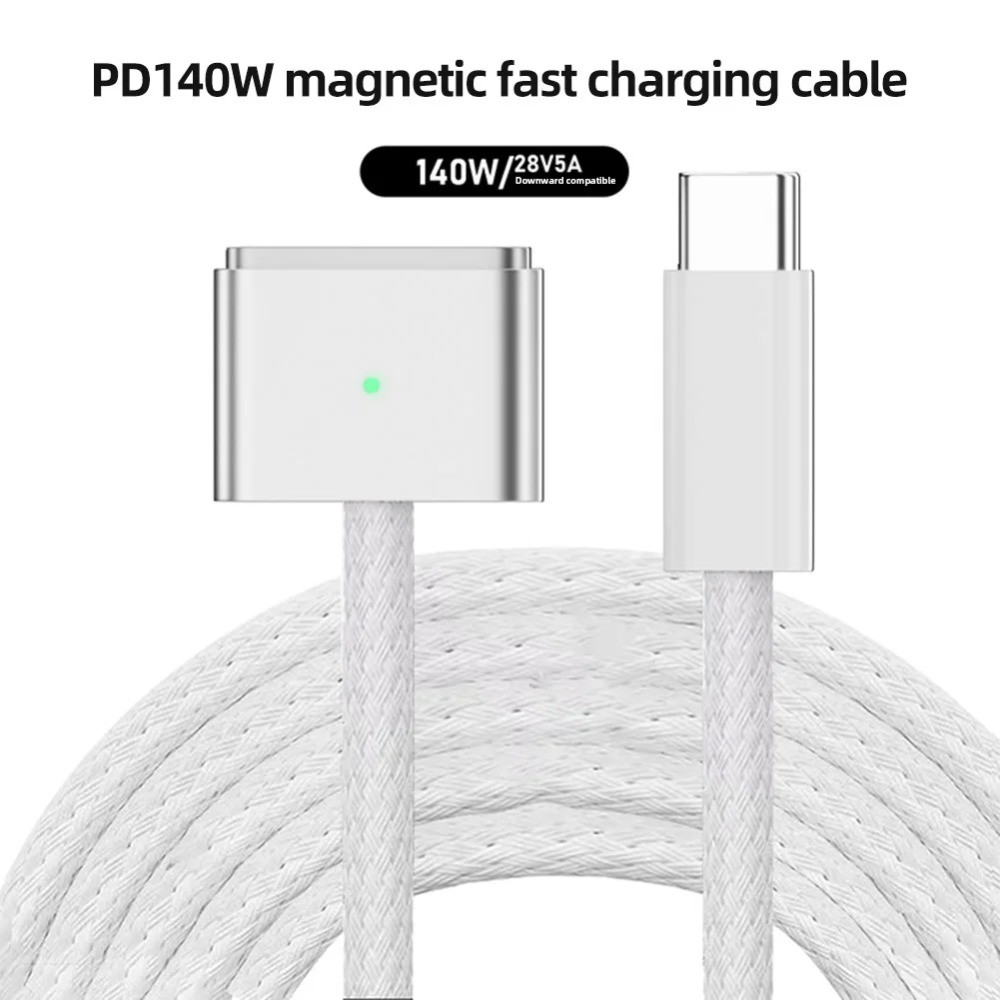 USB Type C ถึง Mag 3 สายชาร์จแม่เหล็ก PD 140W สายชาร์จ 2 M Fast สายชาร์จ Converter สําหรับ MacBook Air M2 M3 Pro 2