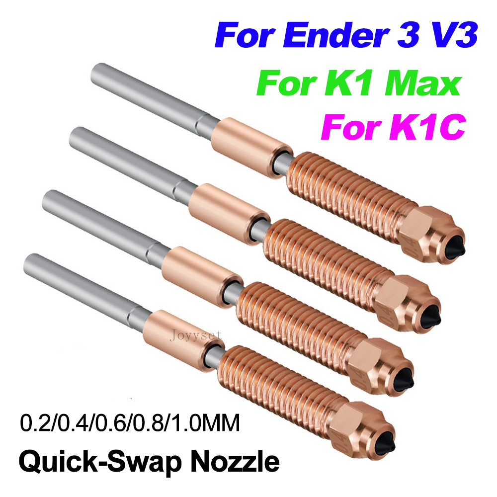 For Creality K1C Ender-3 V3 Nozzle All-in-one Copper Titanium Nozzle Flow Upgrade K1 Max K1C Hotend 