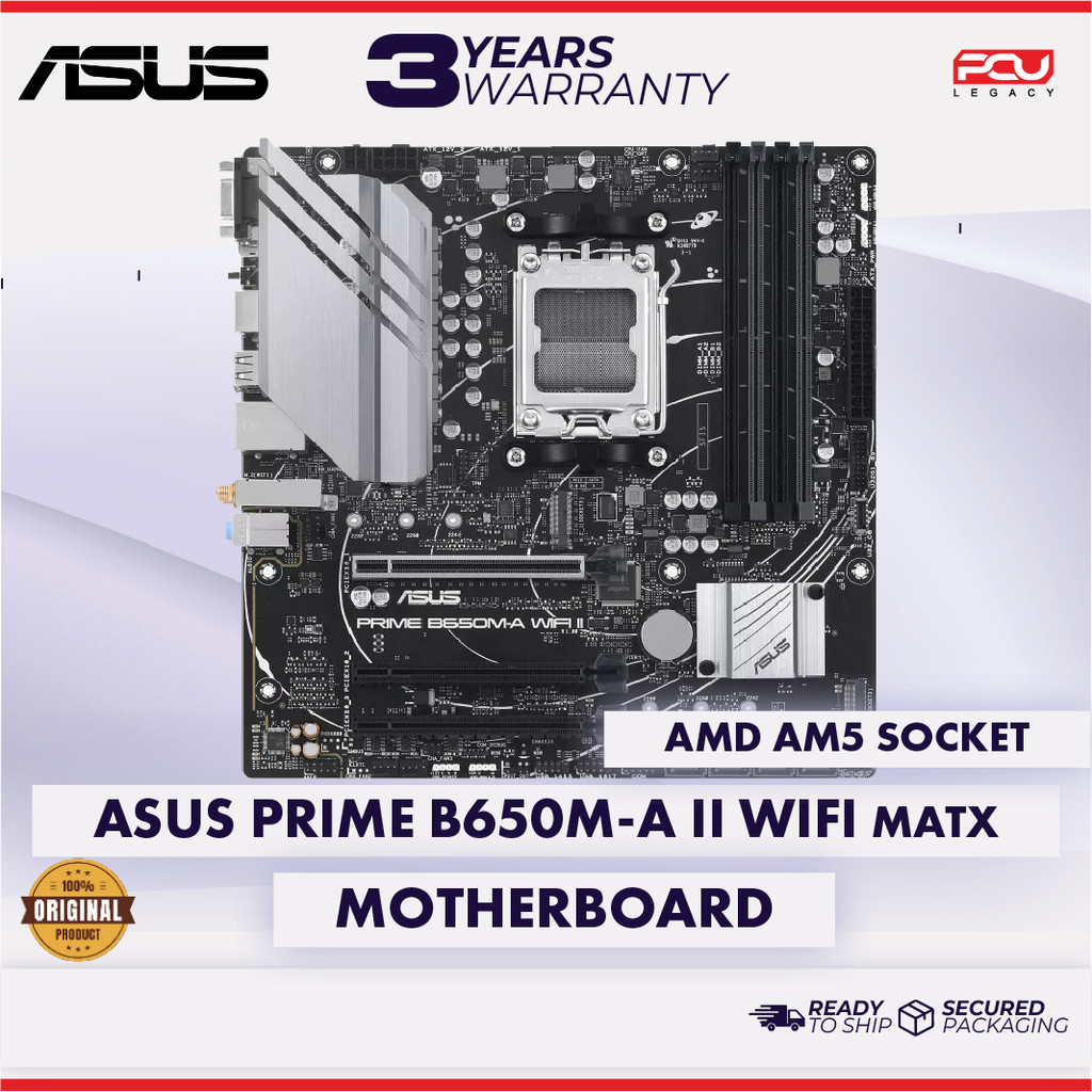 ASUS PRIME B650M-A II WIFI AM5 MATX MOTHERBOARD