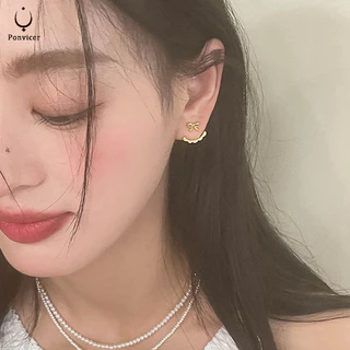 ต่างหูผู้หญิง ดีไซน์เก๋ หลากหลาย ลูกไม้ ขอบโค้งมน โบว์ น้ำหนักเบา หรูหรา ไฮเอนด์ หวาน