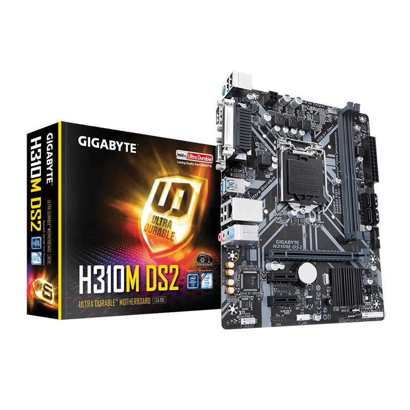 ใหม่สําหรับ Gigabyte H310M DS2 2.0 เมนบอร์ด Intel H310 LGA 1151 32GB DDR4 SATA III USB3.1 Micro ATX
