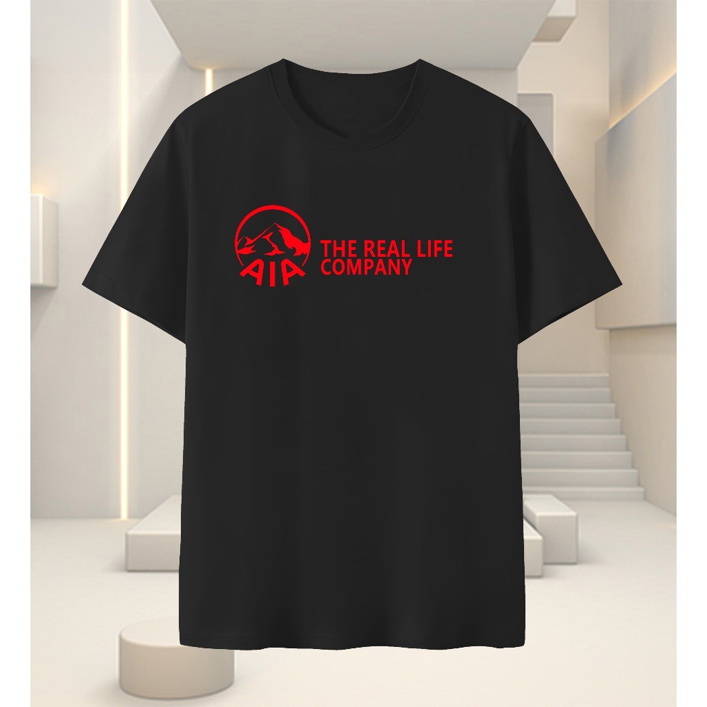 เสื้อยืดพิมพ์ลายโลโก้ Aia 01 ขนาดไซส์หลากหลาย สวมใส่สบายจากผ้าฝ้าย เหมาะสำหรับทั้งผู้ชายและผู้หญิง