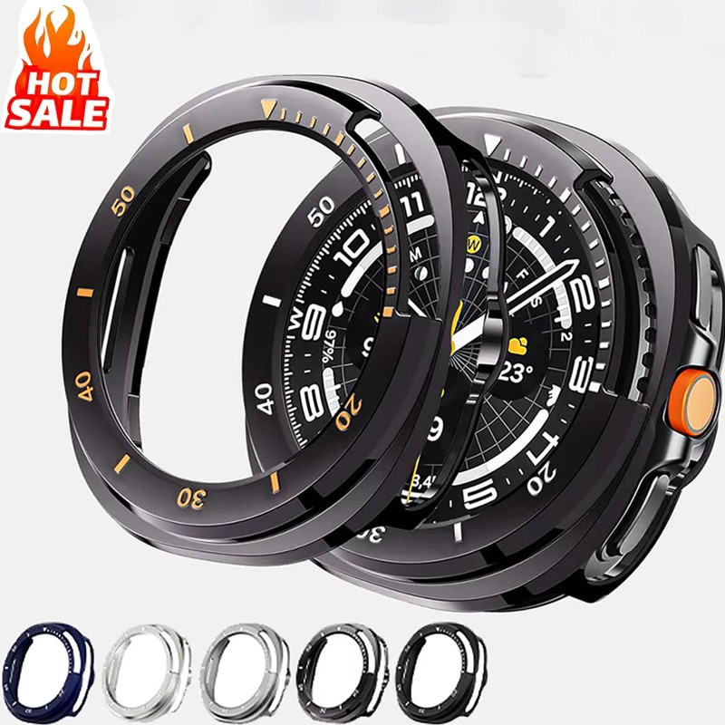 Hard PC Hollow Protector สําหรับ Samsung Galaxy นาฬิกา 8 คลาสสิก 46 มม.พร้อม Scale เกราะป้องกันกันชนสําหรับนาฬิกา 8 คลาสสิกไม่มีฟิล์ม