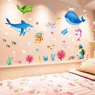 สติกเกอร์ติดผนังการ์ตูน DIY สำหรับพ่อแม่ลูก เรียนรู้เสริมทักษะ ตกแต่งห้องเด็ก