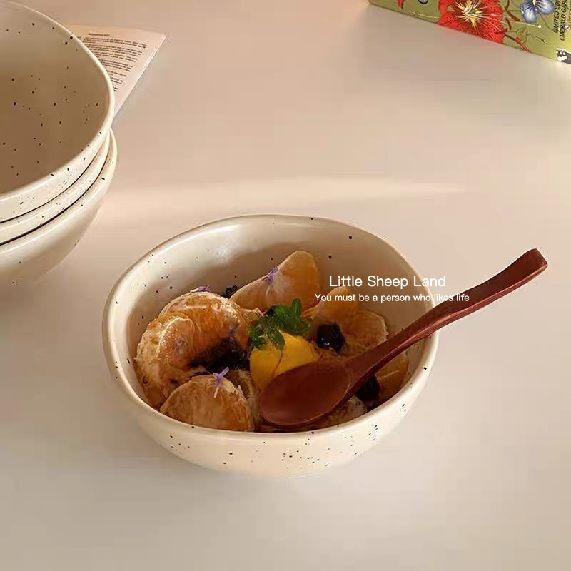 【จานเซรามิก】จานขนมหวาน จานสปาเก็ตตี้🍝 insจุดหมึก ถ่ายรูปสไตล์ins พร้อมส่ง
