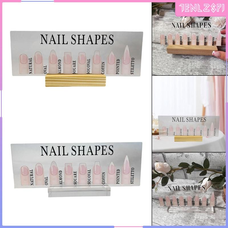 [Acituna] กระดานแสดงรูปร่างเล็บผู้ถือแสดงอุปกรณ์ประกอบฉากภาพโปร่งใสที่ทันสมัยมืออาชีพตกแต่งเคล็ดลับเล็บปลอมแสดงตัวอย่าง