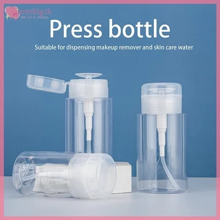 RENBG 100/150/200ml แบบพกพาขวดรีฟิลพลาสติกยาทาเล็บ Remover แอลกอฮอล์ Liquid กดสูบน้ําขวด TH