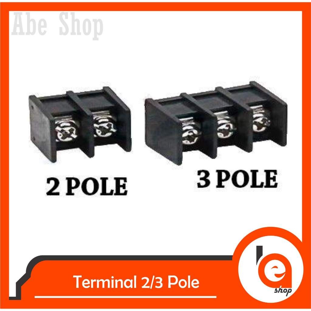 Abe Terminal Block สีดํา 2P 3P PCB 2 P 3 P KF25 2 3 Pin KF 25 Pitch Bolt 7.62 คุณภาพสูง