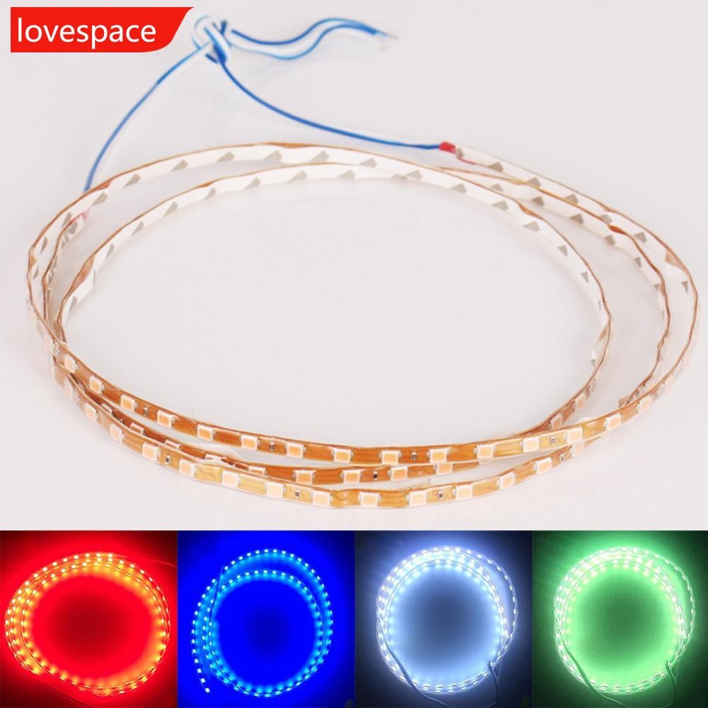 LOVESPACE 1 PC 60 ซม.LED Strip Light 60SMD 3528 เทปยืดหยุ่นเชือก Stripe Ray เทปโคมไฟภายในรถบรรยากาศไ