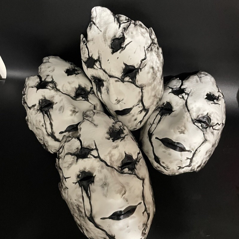 Black Myth Goku Mi หน้ากากลัทธิเต๋า สินค้า COS การ์ตูนนิทรรศการ Props หน้ากากที่กําหนดเอง Nuo Face U