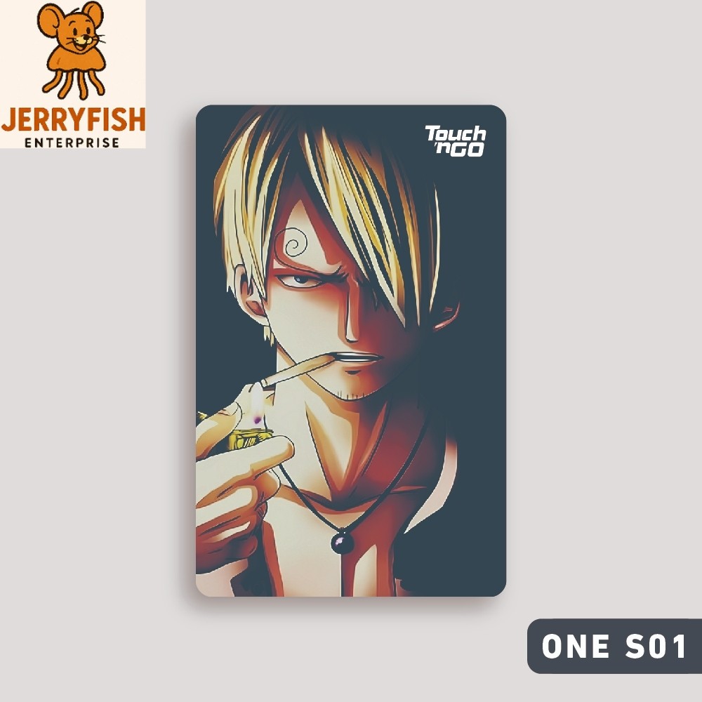 TNG สติกเกอร์ One Piece Vinsmoke Sanji Touch n Go การ์ด TnG NFC eWallet การ์ดการเข้าถึงสติกเกอร์กันน