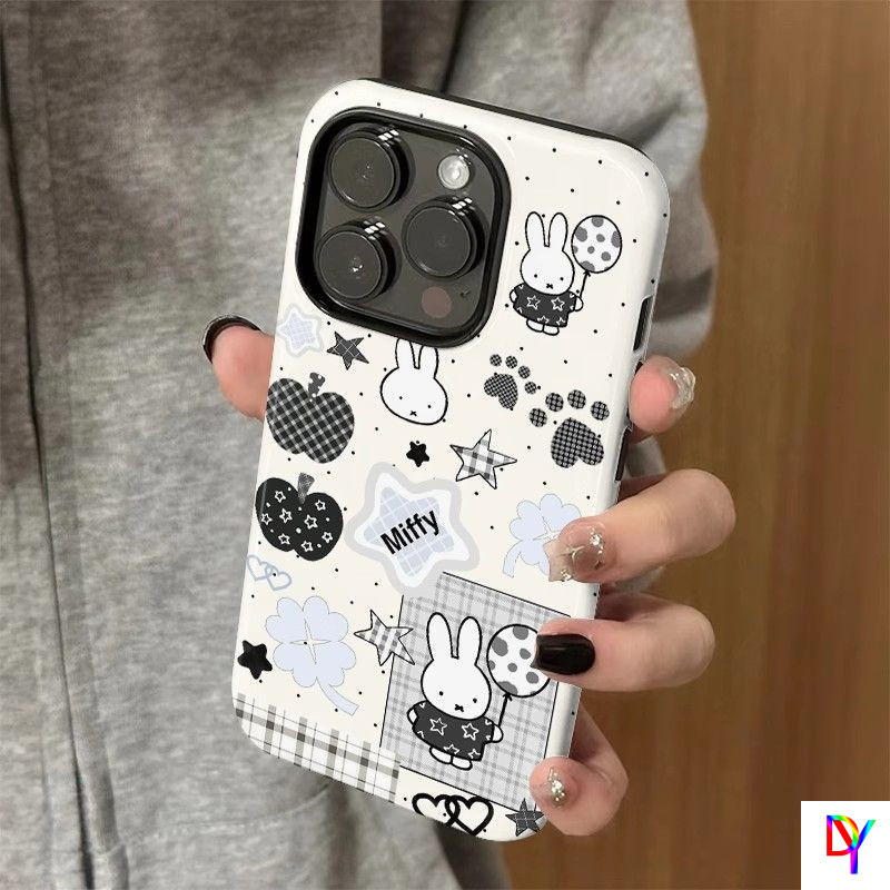 สนุกเล่นกระต่าย Apple 16/15 Pro Max เคสโทรศัพท์ 14 ฟิล์ม Two-in-One iPhone 13/12 Premium XR