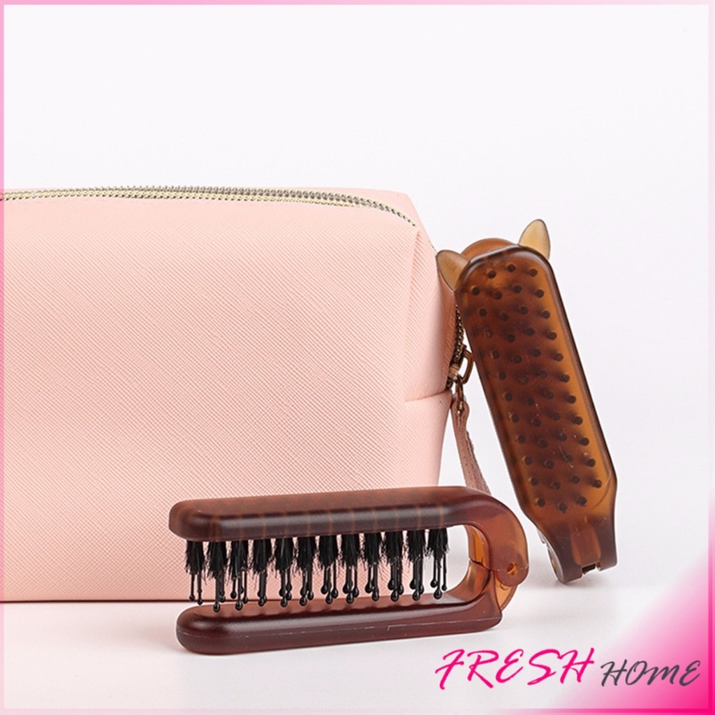 Fresh หวีพับ แบบพกพาเดินทาง ใช้ได้ทั้ง ผมตรง ผมหยิก หวีอเนกประสงค์ หวีขนาดเล็ก Folding comb - รูปที่ 3