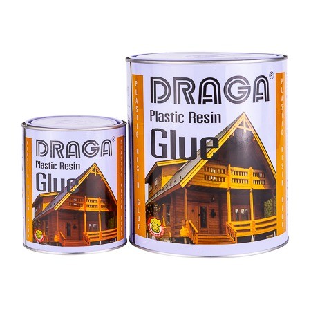 กาวพลาสติกเรซิ่น DRAGA กาวผง สำหรับงานไม้ ขนาด 450 กรัม, 2.28 กก.