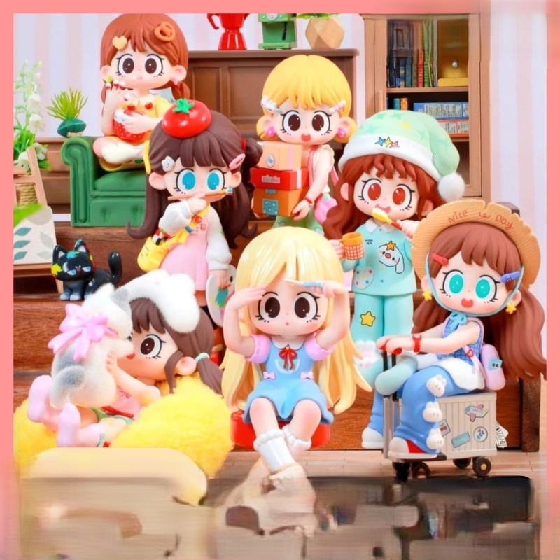 Milay milay milay Lazy Time Series Mystery Box รูปสาวน่ารักเครื่องประดับตุ๊กตา milay สามรุ่นของขวัญ