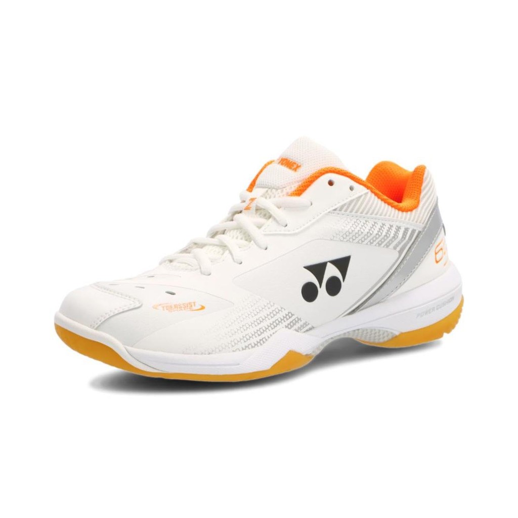 YONEX Badminton Shoes Power Cushion 65Z Wide - White/Orange - Various Sizes Available